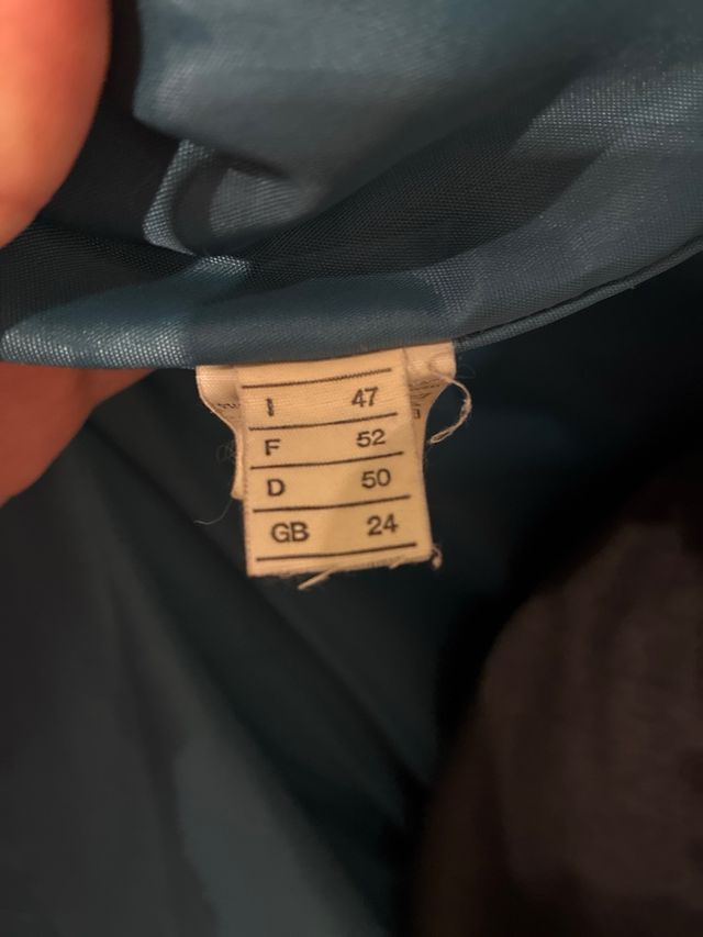 Cappotto lana donna color ottanio