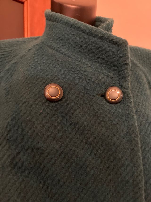 Cappotto lana donna color ottanio