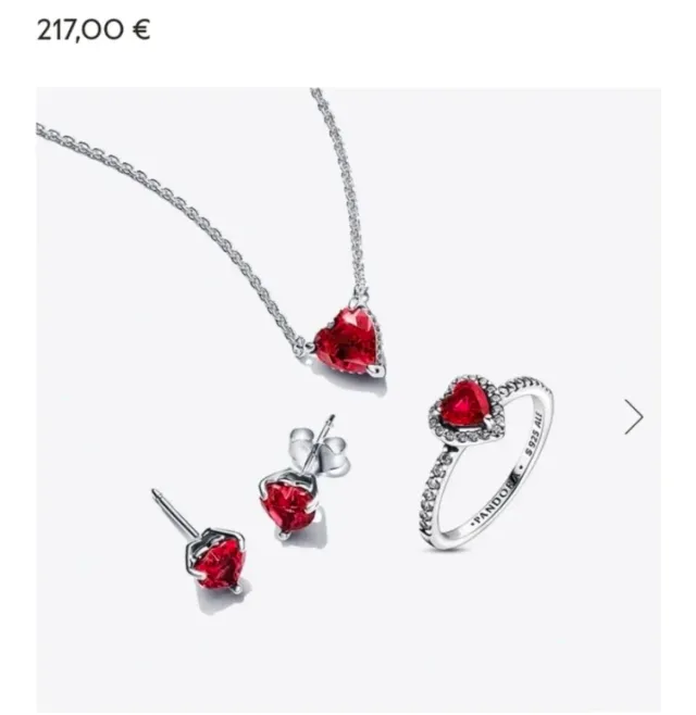 Conjunto Pandora Corazón Infinito Brillante