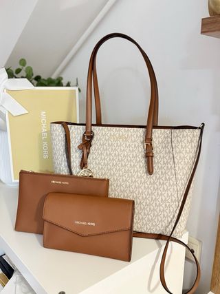 Bolso Michael Kors Beige y Marrón