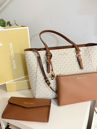 Bolso Michael Kors Beige y Marrón