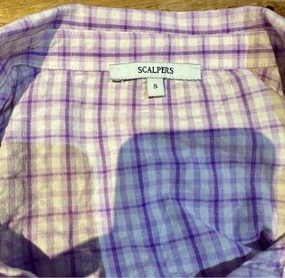 Camisa Scalpers Morada Cuadros Volante