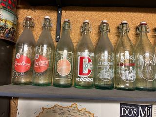 Bottiglie di Gassosa Antiche di Vari Marchi