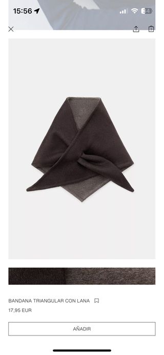 Bandana triangular de lana Zara