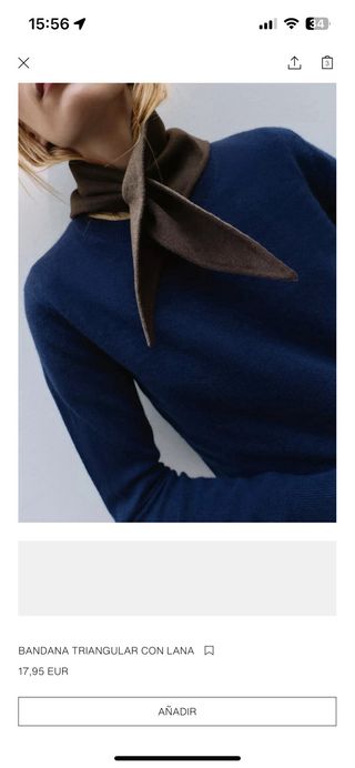 Bandana triangular de lana Zara