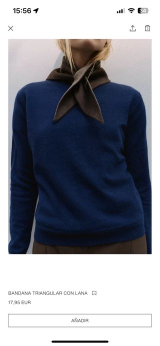 Bandana triangular de lana Zara