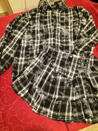 Conjunto Camisa y Falda Cuadros