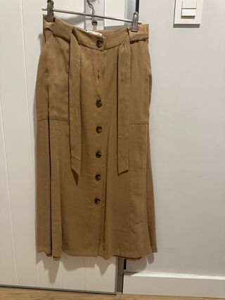 Falda larga Mango marrón