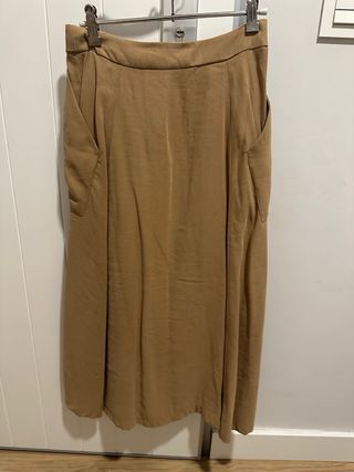 Falda larga Mango marrón