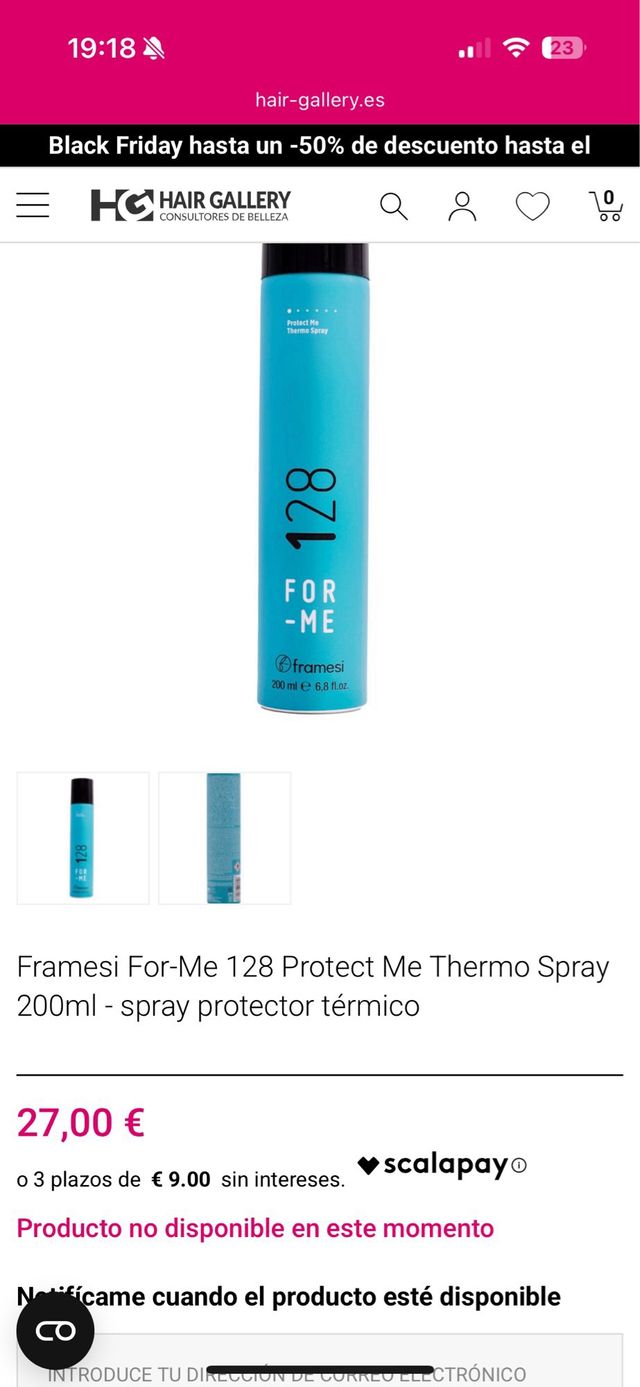 Spray Protector Térmico Framesi Sin Abrir