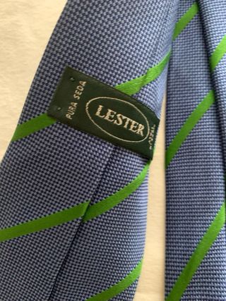 Corbata Lester azul y verde