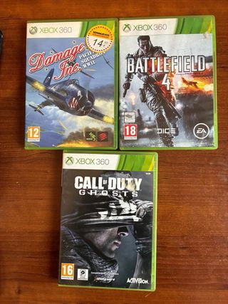 Xbox 360 con 3 mandos y 14 juegos
