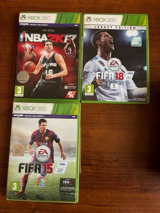 Xbox 360 con 3 mandos y 14 juegos