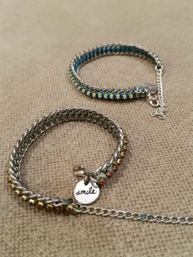 Pack 2 Pulseras Turquesa y Roja