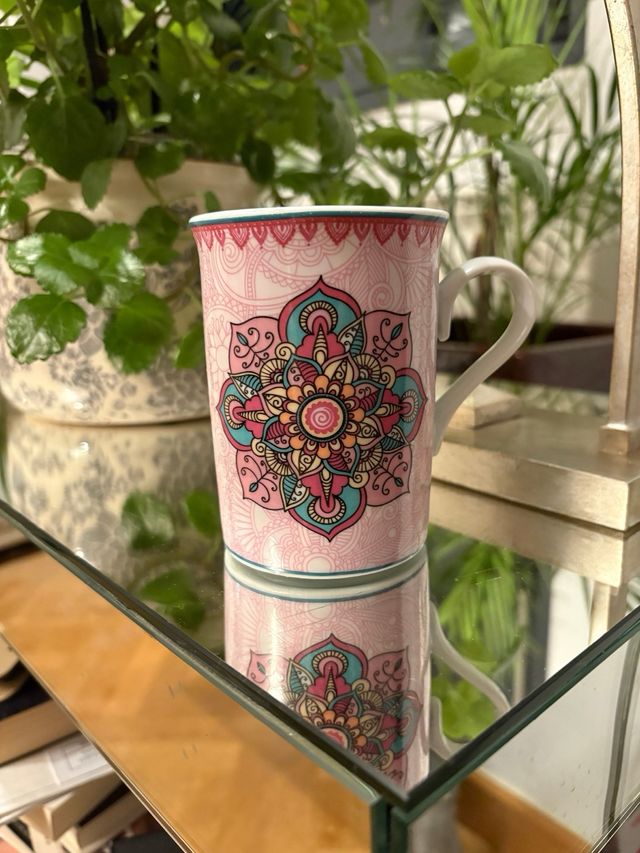 Tazza in ceramica mandala multicolore in ceramica