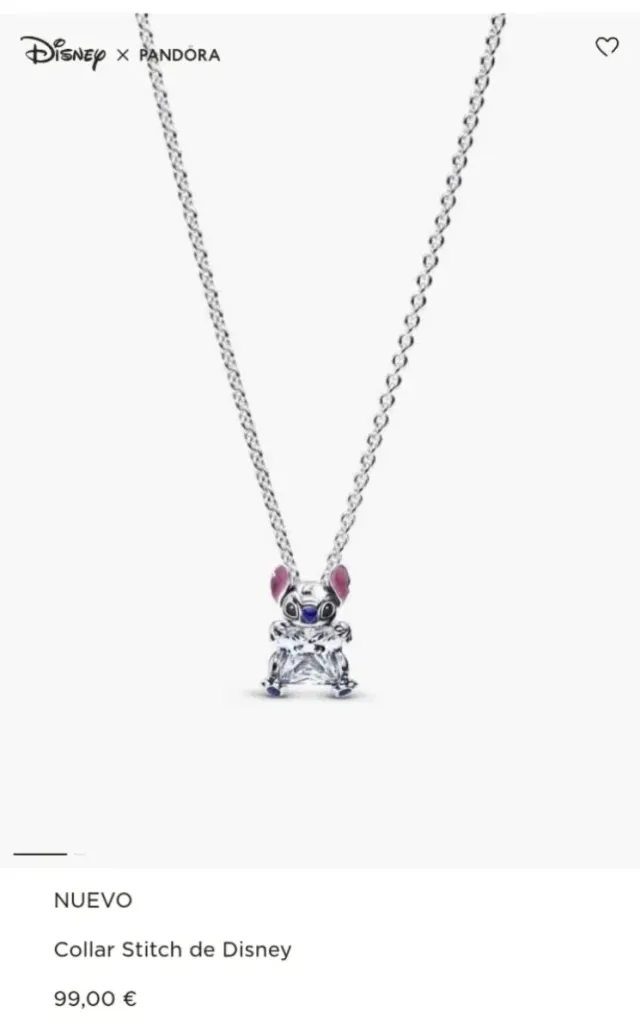 Anillo Pandora Stitch Disney Talla 52