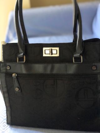 Borsa donna nera con logo