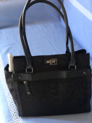 Borsa donna nera con logo