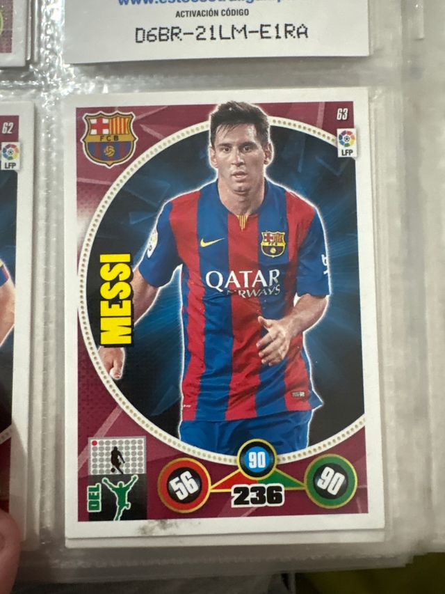 Carta Messi Adrenalyn 14/15 FC Barcelona