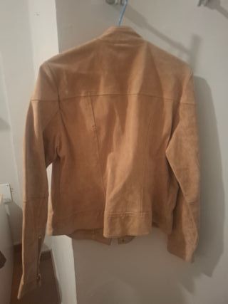 Cazadora ante Beige Mango Talla L