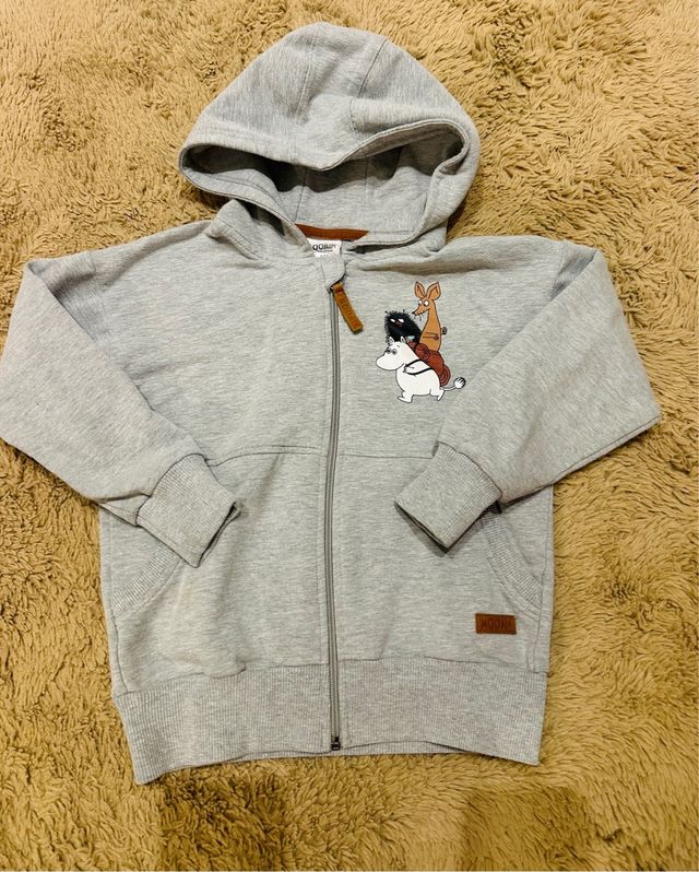 Sudadera Moomin Gris con Cremallera 116