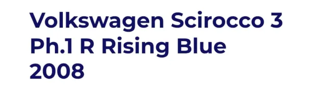 Volkswagen Scirocco R Rising Blue