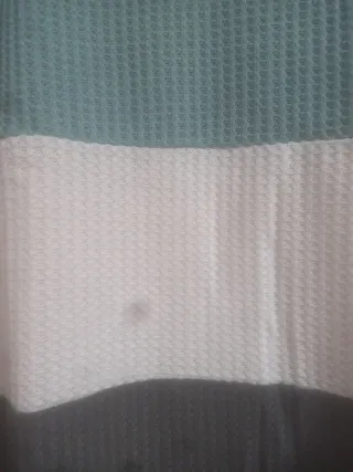 Jersey de rayas gris, azul y blanco