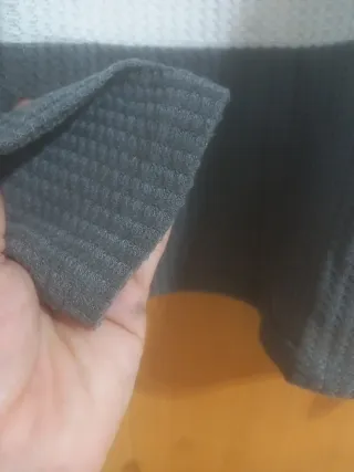 Jersey de rayas gris, azul y blanco