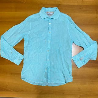 Markup Camicia Lino M Verde Acqua Casual Playa