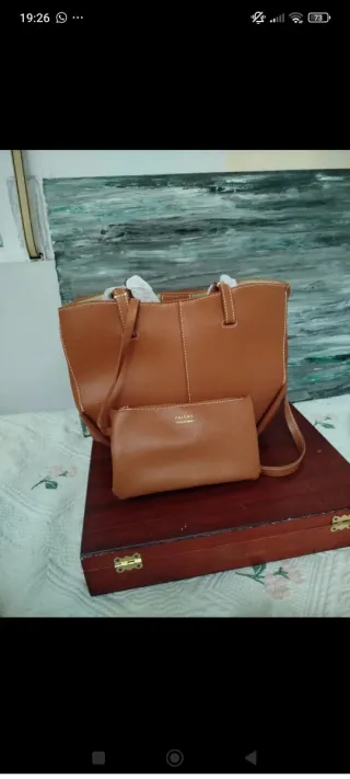 Bolso Polène Camel Cuero