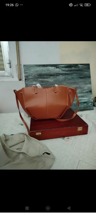 Bolso Polène Camel Cuero