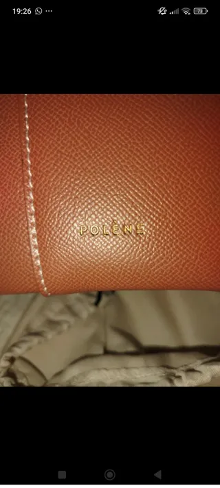 Bolso Polène Camel Cuero