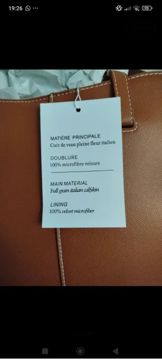 Bolso Polène Camel Cuero