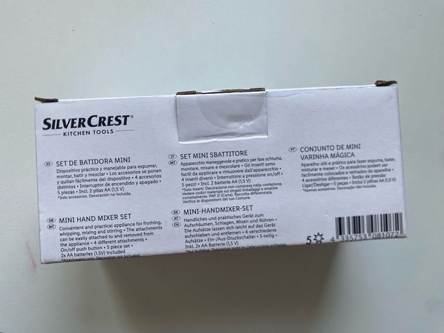 Batidora SilverCrest Eléctrica 120W y mini batidor