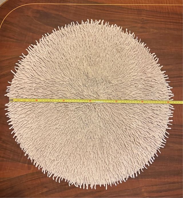 Alfombra redonda beige 60x60