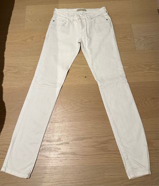 Pantalón pitillo Zara blanco