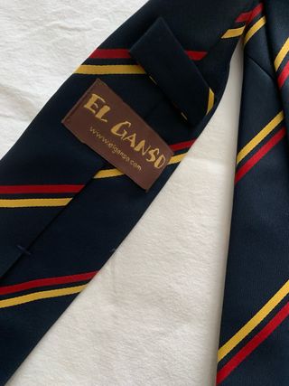 Corbata El Ganso Rayas Azul, Roja y Amarilla
