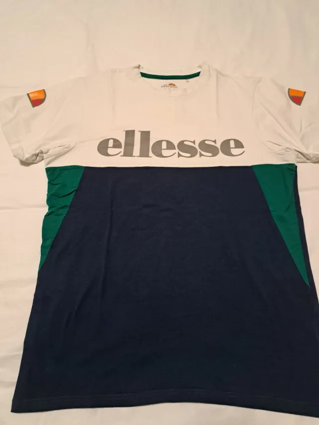 Camiseta Ellesse Blanca, Verde y Azul