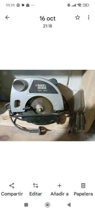 Sierra Circular Black & Decker 1200W