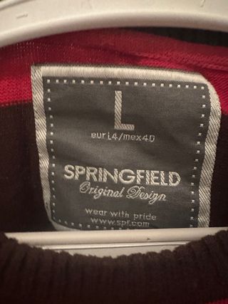 Jersey Springfield Rayas Rojas y Marrones