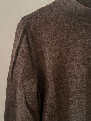 Vestido de punto Zara marrón