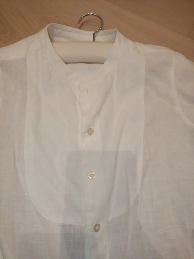 Camisa Nanos Lino Blanca.T.6
