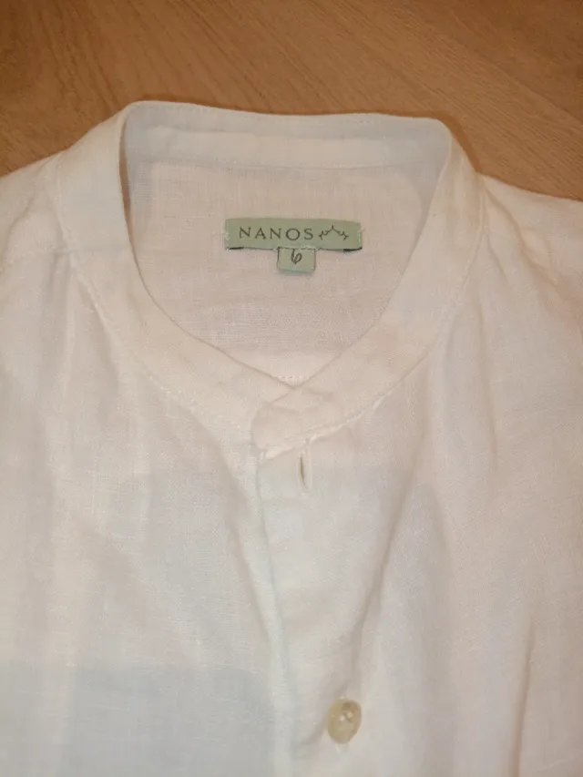 Camisa Nanos Lino Blanca.T.6