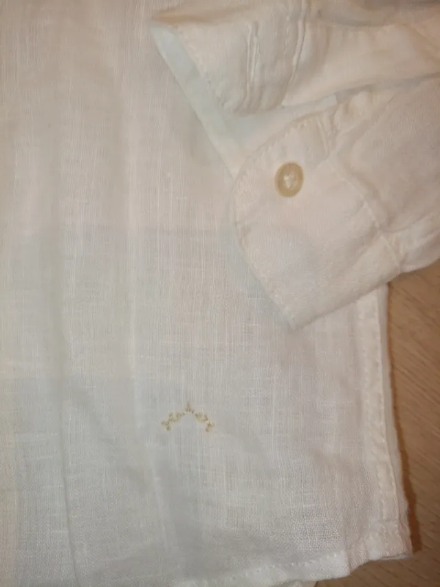 Camisa Nanos Lino Blanca.T.6