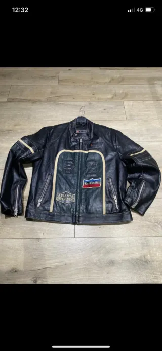 Vintage giubbotto pelle motociclista