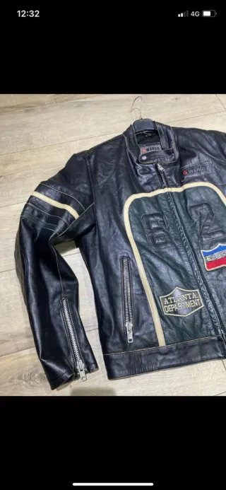 Vintage giubbotto pelle motociclista