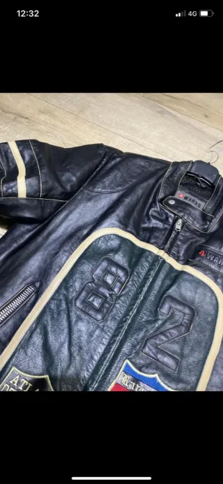 Vintage giubbotto pelle motociclista