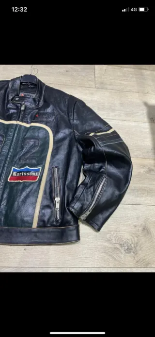 Vintage giubbotto pelle motociclista