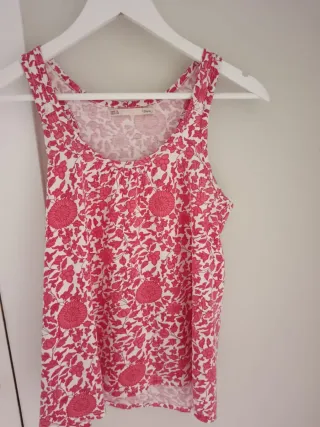 Camiseta sin mangas floral M