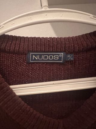 Jersey Nudos Manga Larga Marrón